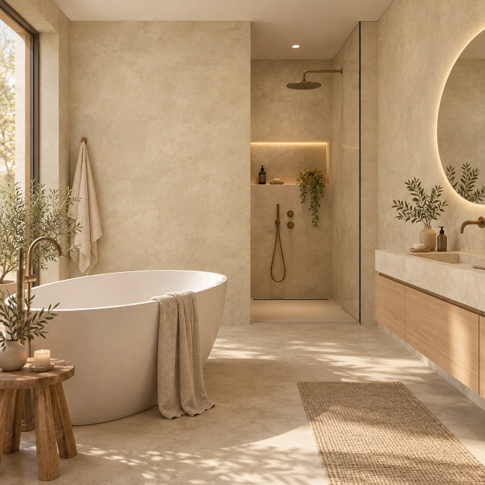 Natural retreat – Wandpanelen badkamer