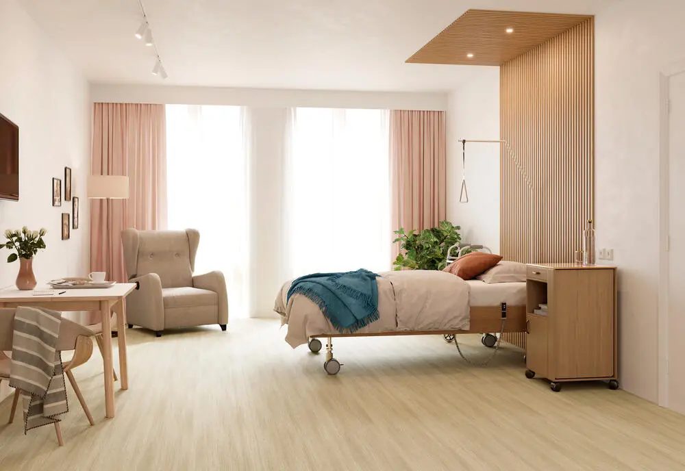 Vinyle Beauflor dans une chambre de soins