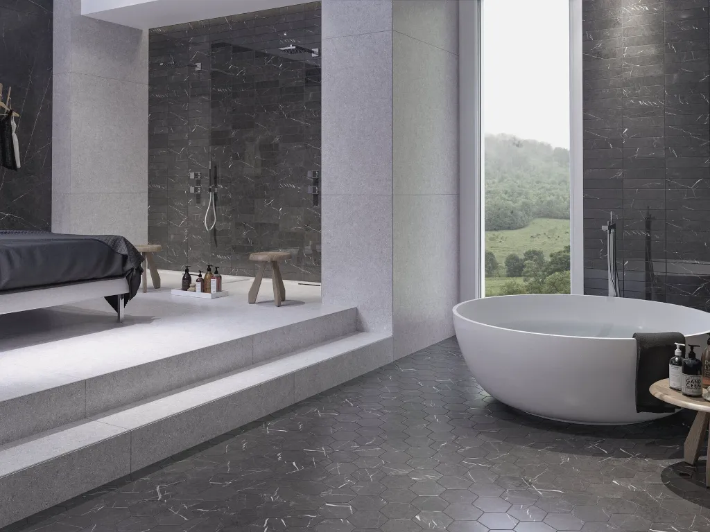 QYMH1327BI55773_MARQUINA_06_AMBIENTE_MARQUINA_BRILLO_75X300_HEXAGONO_140X160_GRANITE_SZ8.webp