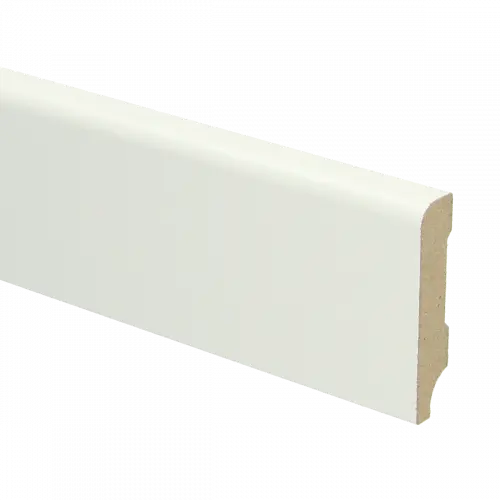 16011 Plint Koloniaal schilder RAL 9010 wit MDF-gelakt 12x60x2400mm