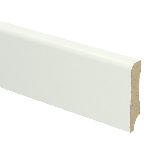 [PPCE20033] 16011 Plint Koloniaal schilder RAL 9010 wit MDF-gelakt 12x60x2400mm