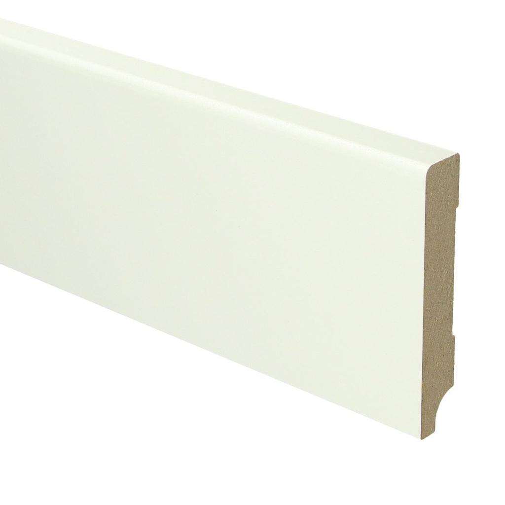 16032 Plint Modern schilder RAL 9010 wit MDF-gelakt 15x90x2400mm