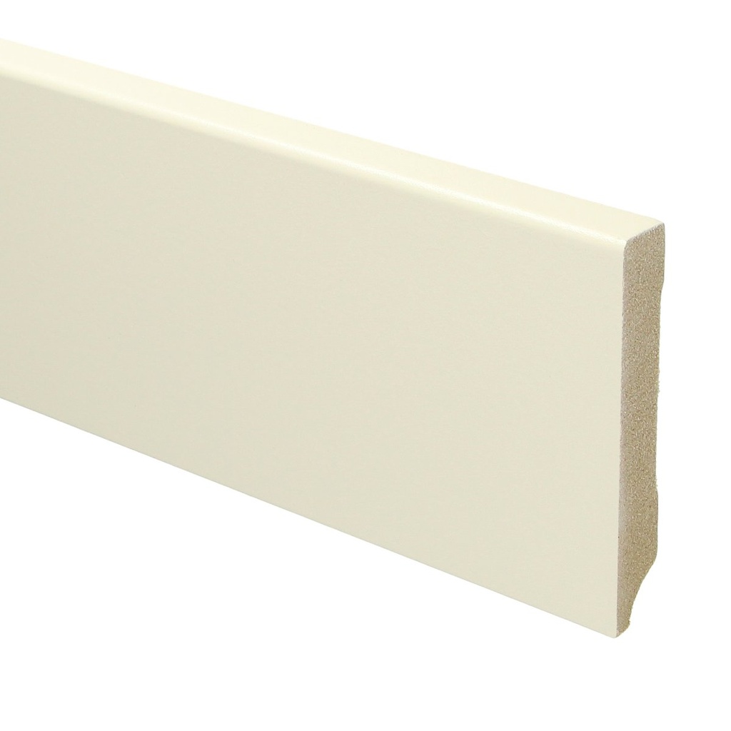 15928 Plinthe moderne à peindre RAL 9001 blanc crème MDF laqué 15x90x2400mm