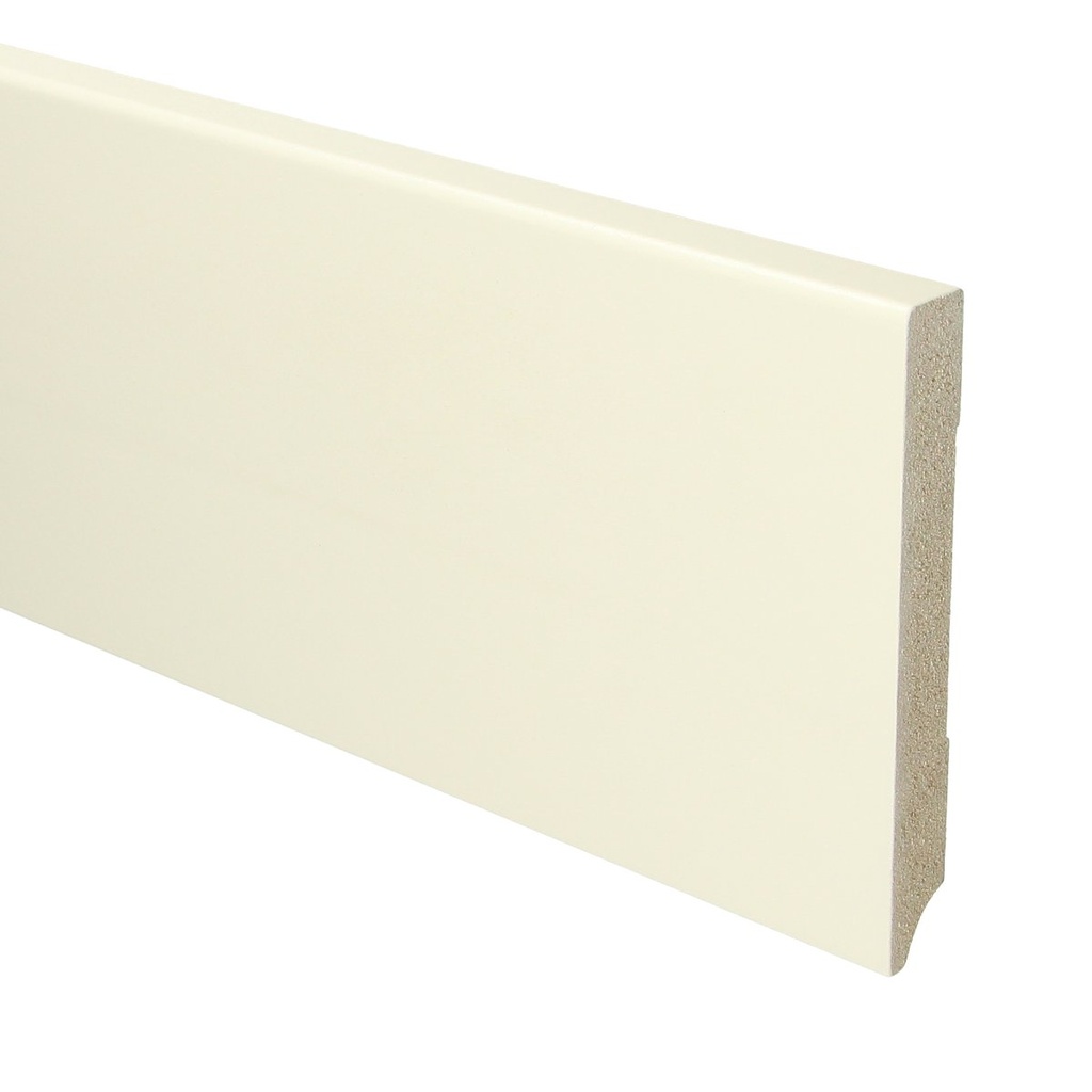 15929 Plinthe moderne à peindre RAL 9001 blanc crème MDF laqué 15x120x2400mm