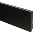 15937 Modern paintable skirting board RAL 9005 black MDF lacquered 12x90x2400mm