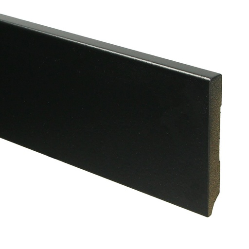 [PPCE21058] Plint Modern schilder RAL 9005 zwart MDF-gelakt 12x90x2400mm