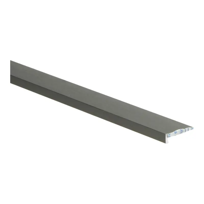 69557 Profiel afsluit rvs geborsteld voor LVT ALU 6x21mm vloerdikte 4mm 3000mm