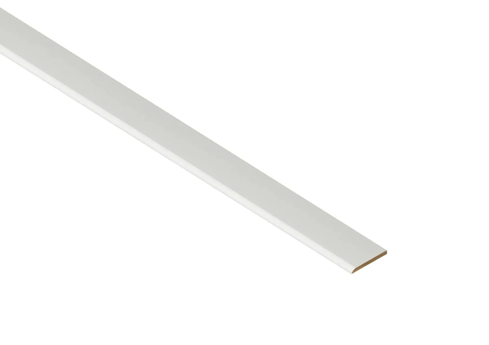 [1101140300] ter Hürne Afdeklijst verstek Uni kristal wit 400