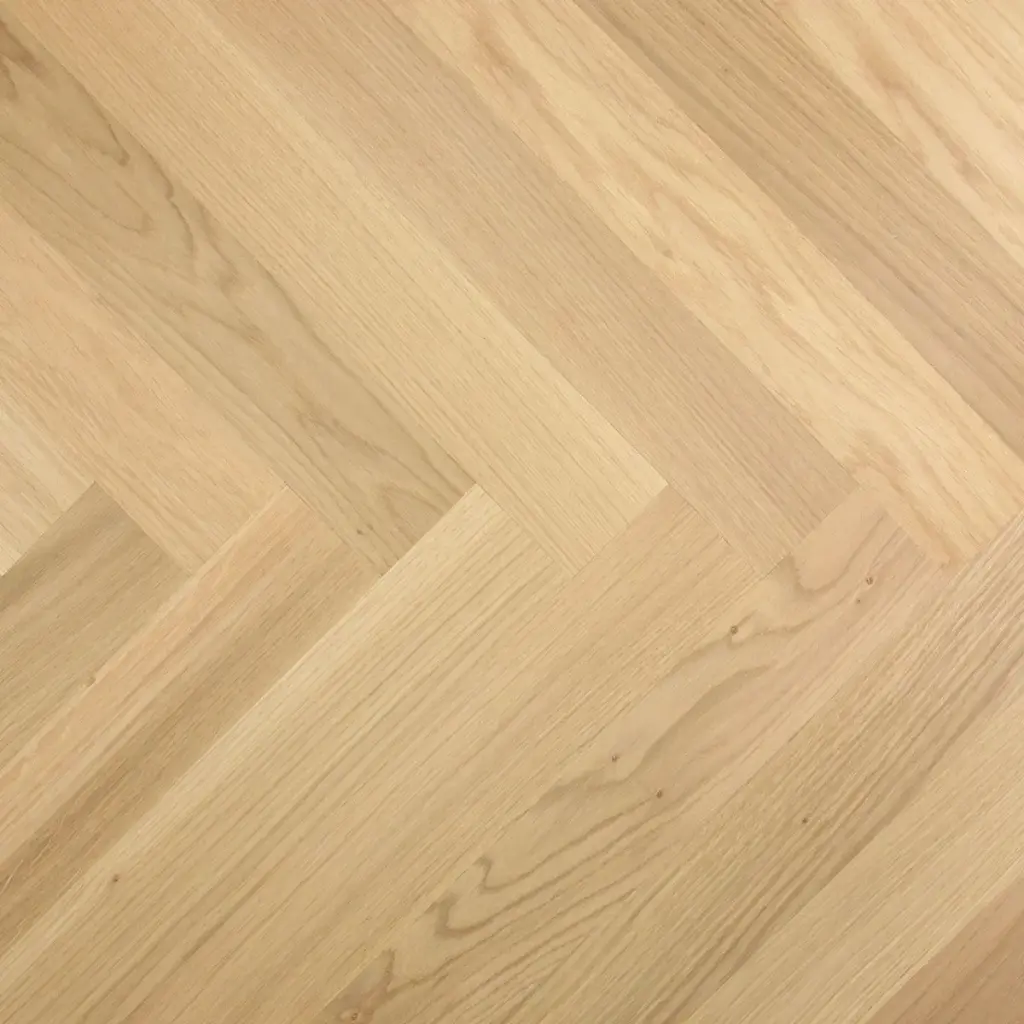 Otium Hout visgraat Satin - wit geolied