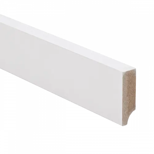 MDF skirting board 2400x40x12mm V313 white primed square 15976