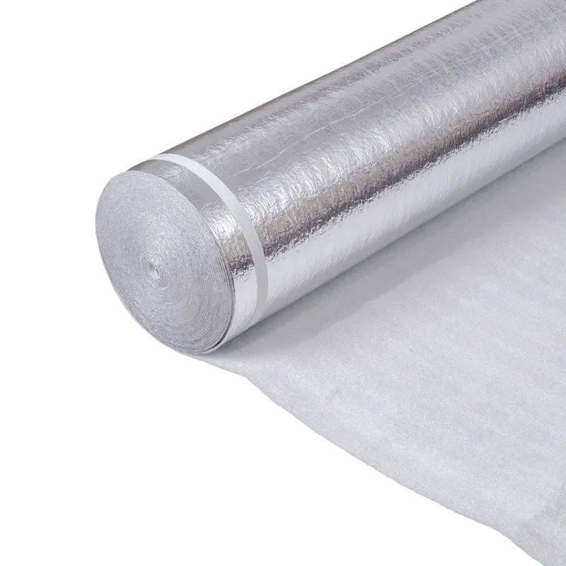 Sous-couche Alufoam 2 mm + chevauchement de 20 cm avec bande adhésive 86100