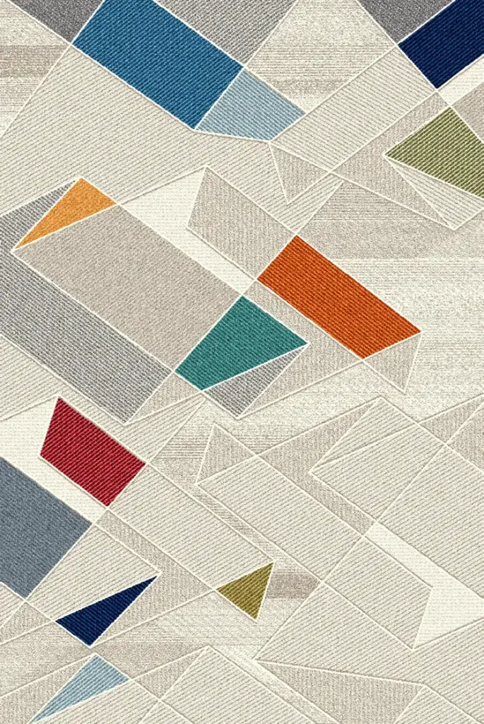 Strip Carpet Abstract Multicolor UniCarpet 4